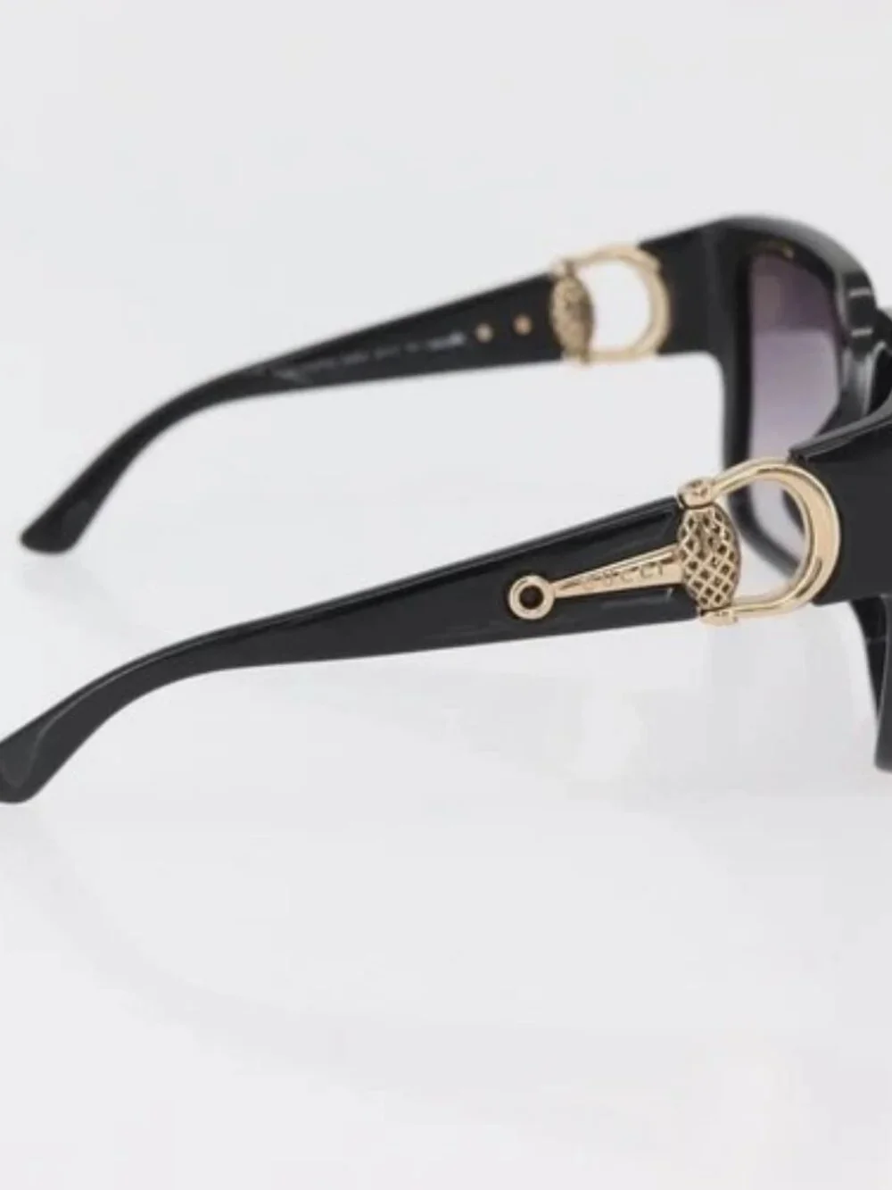 GUCCI Sunglasses plastic Black GG3727 Auth hk3699A